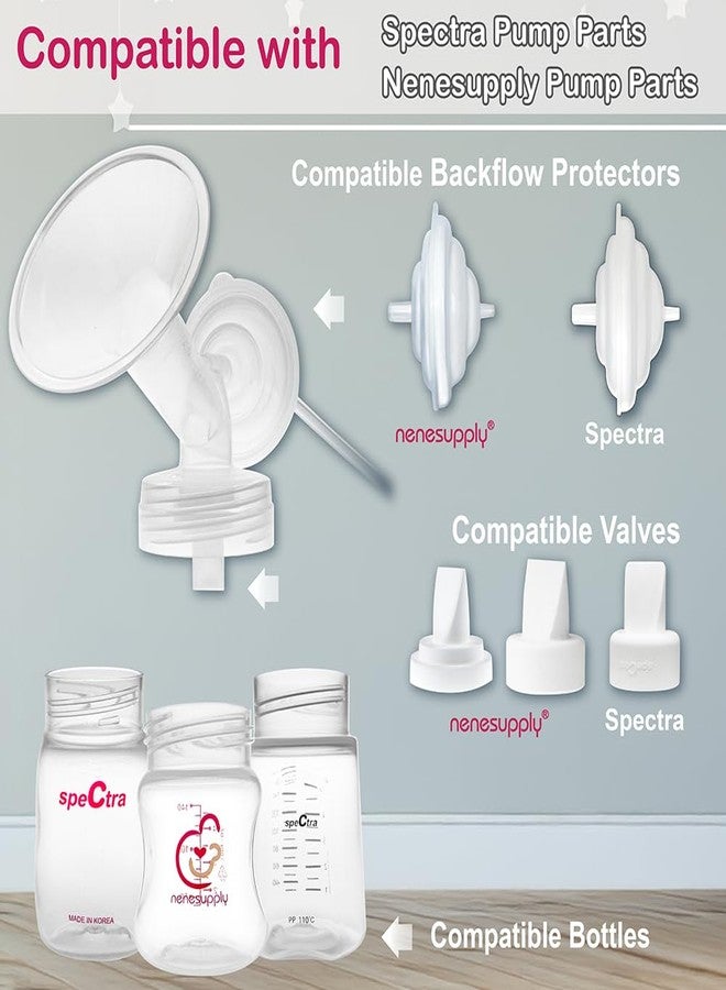 نينس سابلاي حواف Nenesupply مقاس 17 مم، قطعتان، متوافقة مع مضخة الثدي Spectra S2 S1 9 Plus Synergy Gold، بديل لأجزاء مضخة Spectra، ملحقات حواف، فتحة واسعة، تعمل مع صمام حماية من ارتداد السائل، زجاجة - Image 4